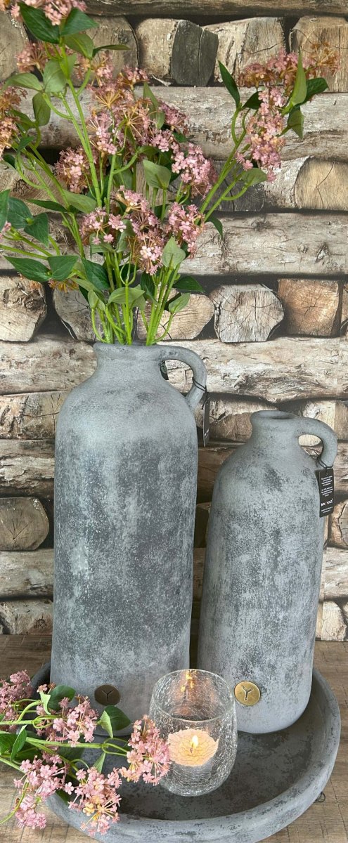 Bottle Basic with One Ear Stone Black Ø19xH46 - Afbeelding 3
