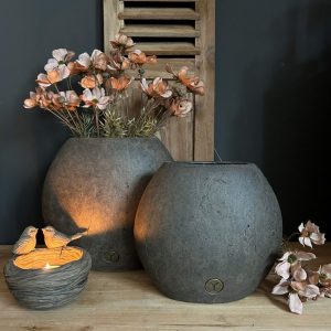 Planter Oval Moon Majestic Brown 28x17x25